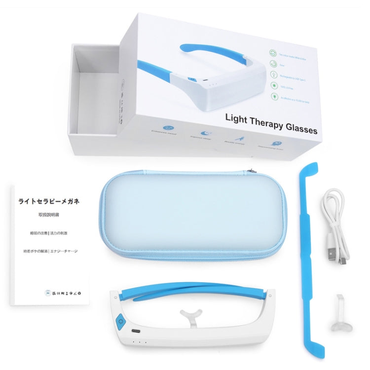 SAD Light Therapy Glasses Wearable UV-Free Blue & White LED Light Therapy Lamp Japanese Version - free shipping - PMC TechLife - Order now!