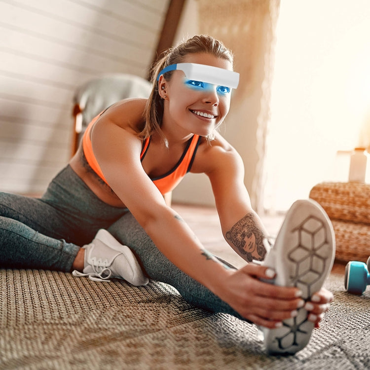 SAD Light Therapy Glasses Wearable UV-Free Blue & White LED Light Therapy Lamp English Version - free shipping - PMC TechLife - Order now!