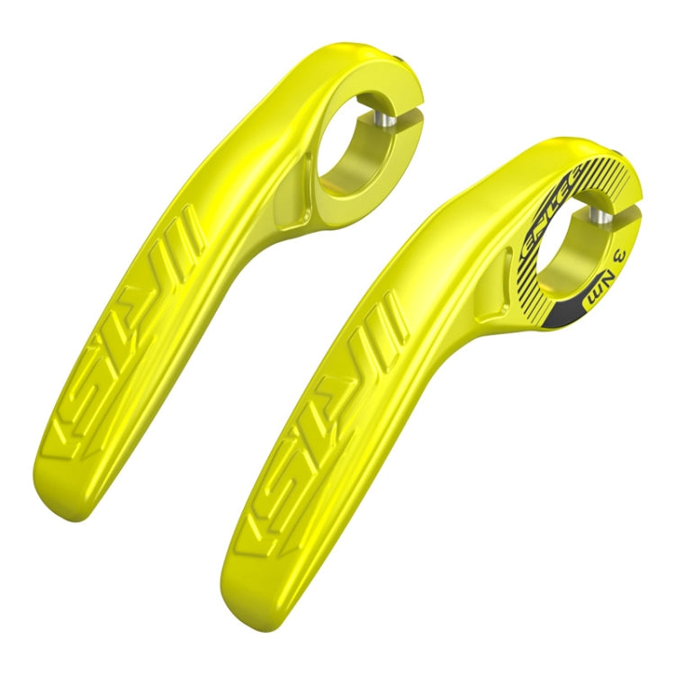 ENLEE E-45616 1pair Bicycle Handlebar Covers Cow Sheeps Horn Grips Joystick Sleeve Accessories(Fluorescent Yellow) - Bicycle Grips by ENLEE | Online Shopping South Africa | PMc TechLife | Buy Now Pay Later Mobicred