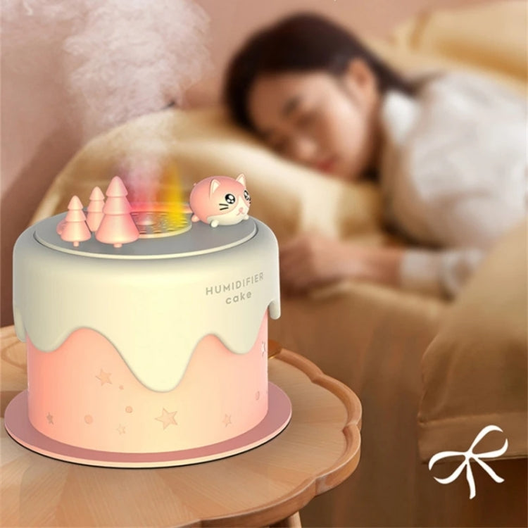 M328 Mini USB Plug-in Desktop Night Light Cartoon Cake Silent Spray Humidifier(White) - free shipping - PMC TechLife - Order now!