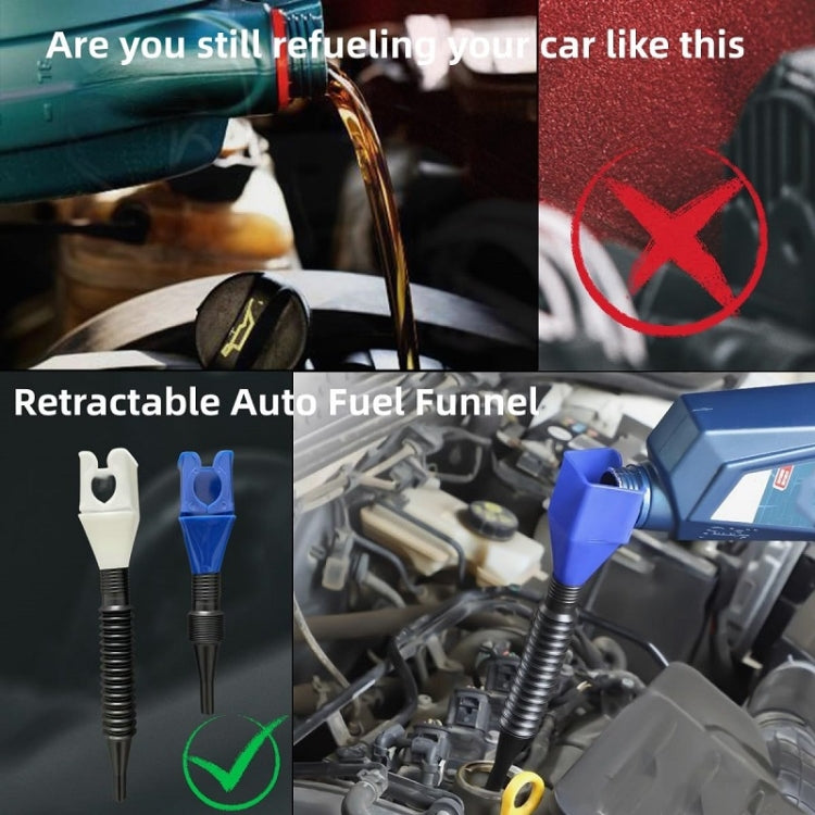 5pcs Plastic Refueling Funnel Portable Folding Telescopic Hose Hands-Free Bayonet(White) - Hand Tool Sets by PMC TechLife | Online Shopping South Africa | PMC TechLife | Buy Now Pay Later Mobicred