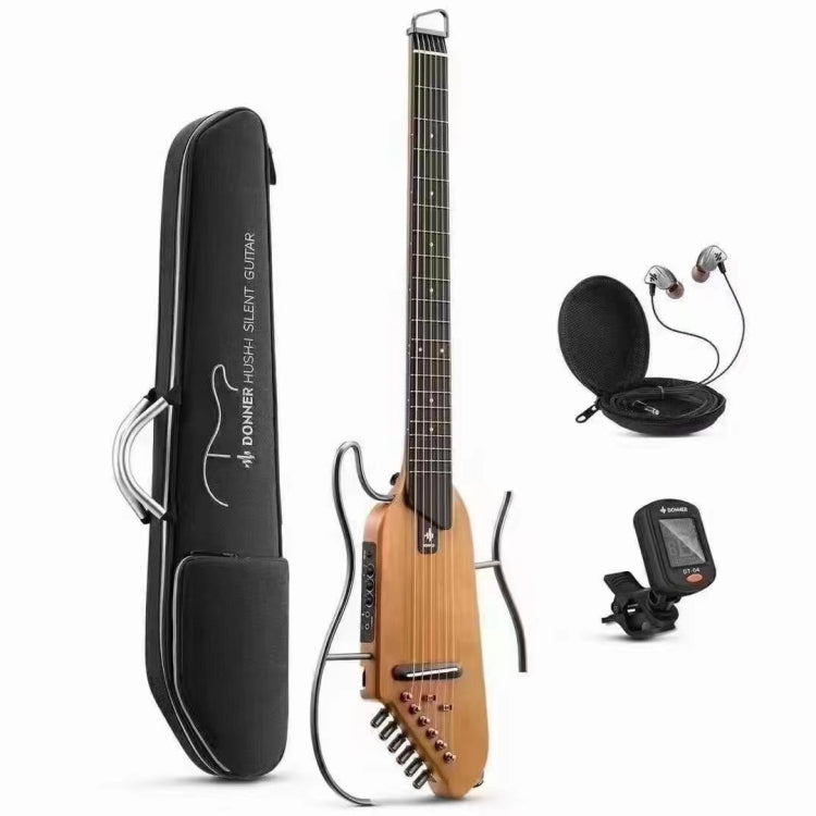 DONNER Smart Headless Silent Guitar Travel Portable Detachable Acoustic Guitar, Style: Mahogany Sunrise Color - free shipping - PMC TechLife - Order now!