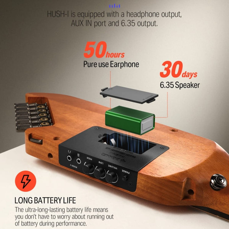 DONNER Smart Headless Silent Guitar Travel Portable Detachable Acoustic Guitar, Style: Mahogany Sunrise Color - free shipping - PMC TechLife - Order now!