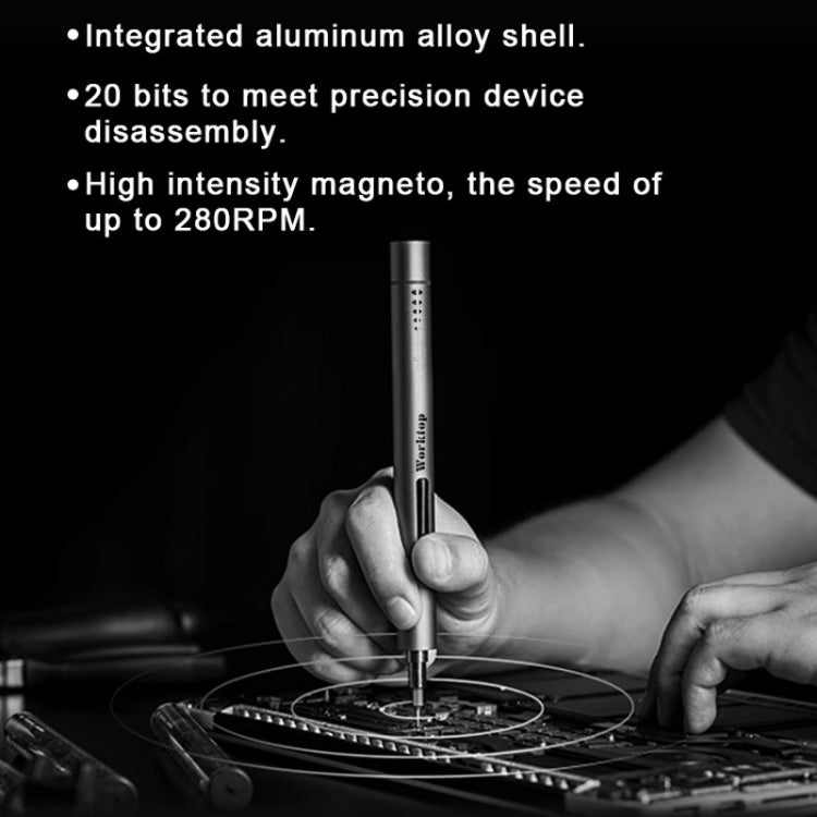 BAKU Worktop 280rpm/Min 0.35N.M Electric Screwdriver Set With 20 Bits - Screwdriver Set by BAKU | Online Shopping South Africa | PMC TechLife | Buy Now Pay Later Mobicred