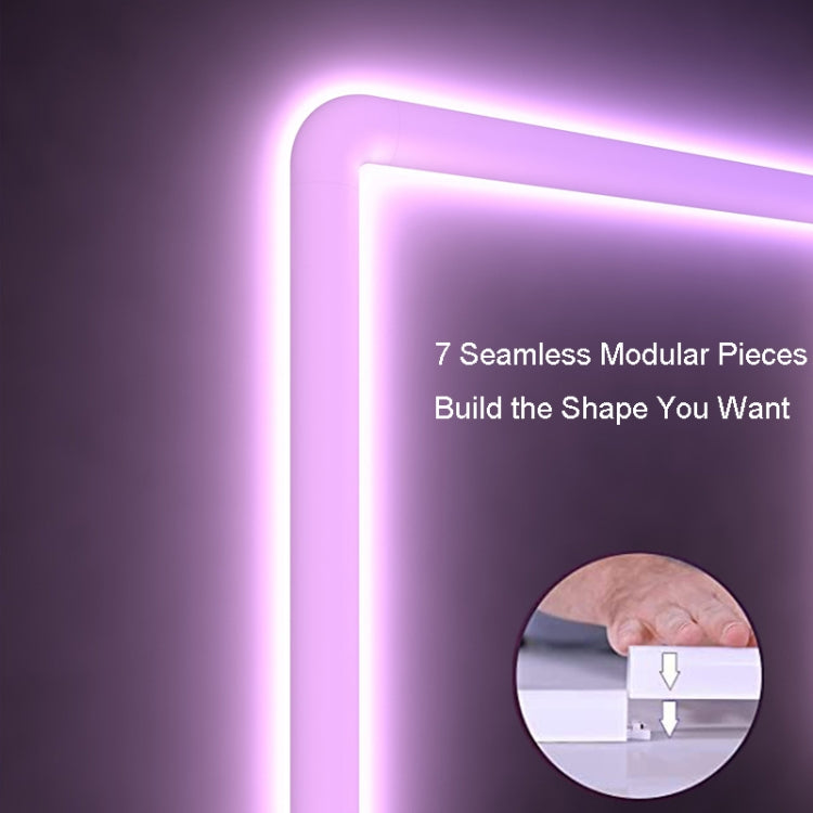 4pcs+3 Corners Bluetooth 12V RGBIC Splicing Wall Light Intelligent Remote Control Indoor Decorative Ambient Lights(EU Plug) - Novelty Lighting by PMC TechLife | Online Shopping South Africa | PMC TechLife | Buy Now Pay Later Mobicred