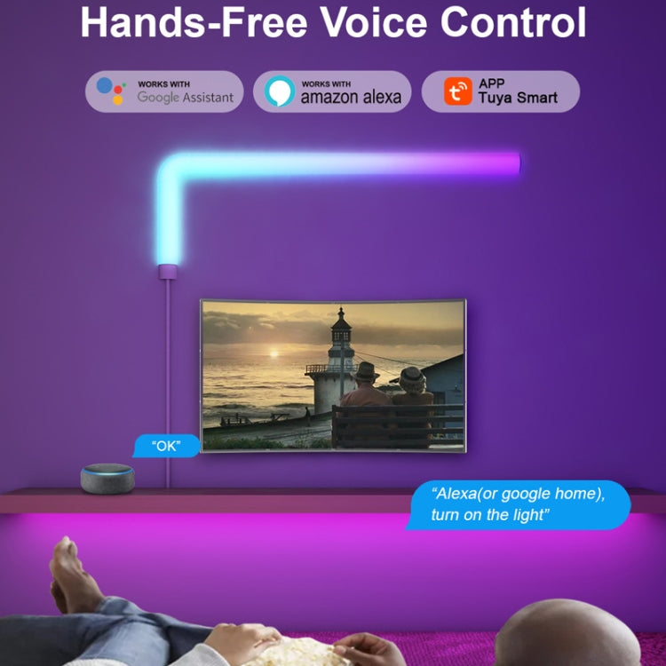 8pcs+4 Corners Bluetooth 12V RGBIC Splicing Wall Light Intelligent Remote Control Indoor Decorative Ambient Lights(US Plug) - Novelty Lighting by PMC TechLife | Online Shopping South Africa | PMC TechLife | Buy Now Pay Later Mobicred