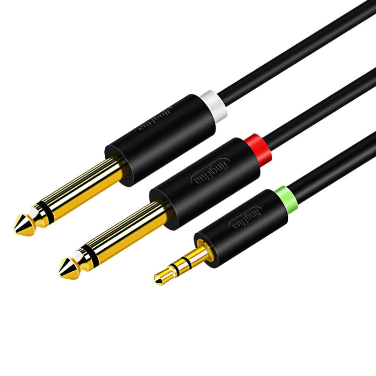 JINGHUA 3.5mm To Dual 6.5mm Audio Cable 1 In 2 Dual Channel Mixer Amplifier Audio Cable, Length: 10m - Aux Cable by JINGHUA | Online Shopping South Africa | PMC TechLife | Buy Now Pay Later Mobicred
