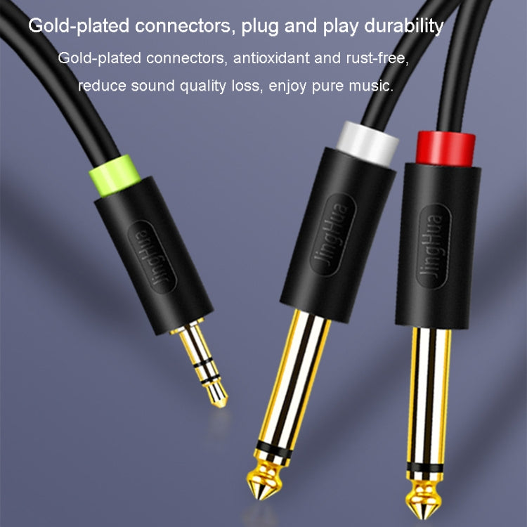 JINGHUA 3.5mm To Dual 6.5mm Audio Cable 1 In 2 Dual Channel Mixer Amplifier Audio Cable, Length: 10m - Aux Cable by JINGHUA | Online Shopping South Africa | PMC TechLife | Buy Now Pay Later Mobicred