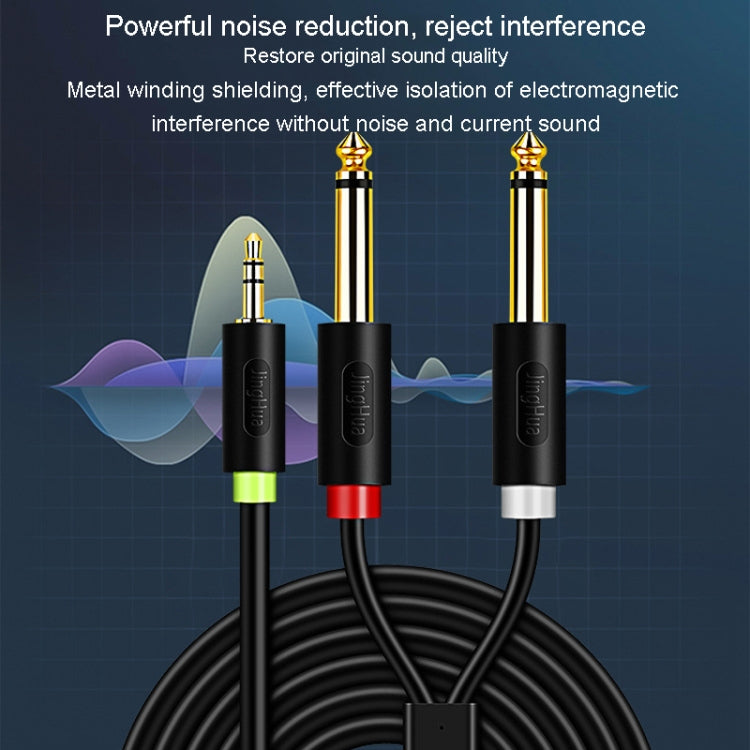JINGHUA 3.5mm To Dual 6.5mm Audio Cable 1 In 2 Dual Channel Mixer Amplifier Audio Cable, Length: 10m - Aux Cable by JINGHUA | Online Shopping South Africa | PMC TechLife | Buy Now Pay Later Mobicred