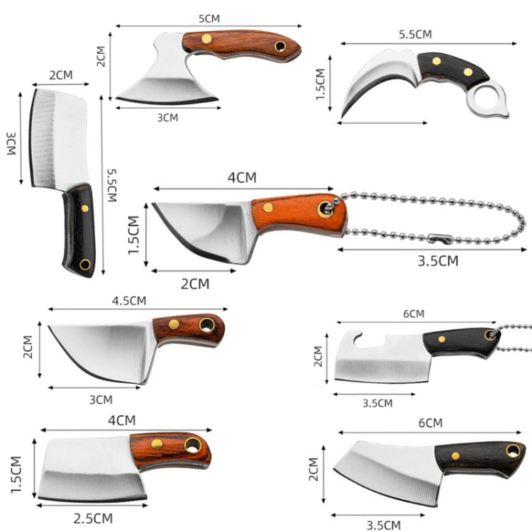 Mini Knife Keychain Portable Removal Express Pendant Accessory With Holster, Model: Axe Gold - Burin &Cutting Knife by PMC TechLife | Online Shopping South Africa | PMC TechLife