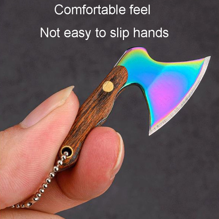 Mini Knife Keychain Portable Removal Express Pendant Accessory With Holster, Model: Colorful Wood Laser Pattern - Burin &Cutting Knife by PMC TechLife | Online Shopping South Africa | PMC TechLife