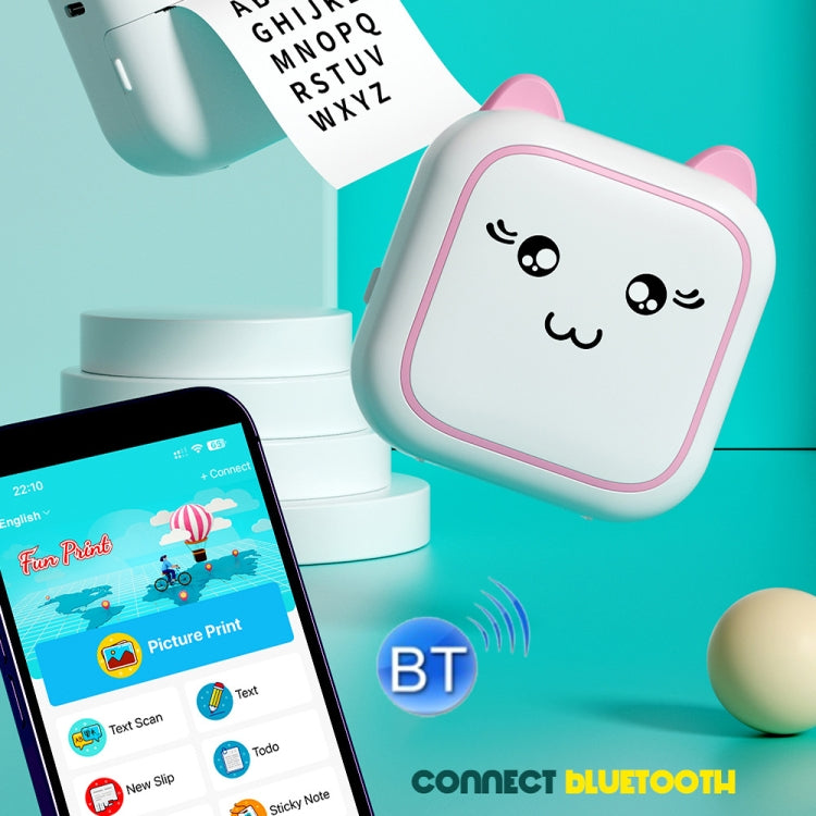 M5 Mini Cartoon Portable Bluetooth Printer Photo Thermal Printer(Pink) - Photo Printers by Huawei | Online Shopping South Africa | PMC TechLife | Buy Now Pay Later Mobicred