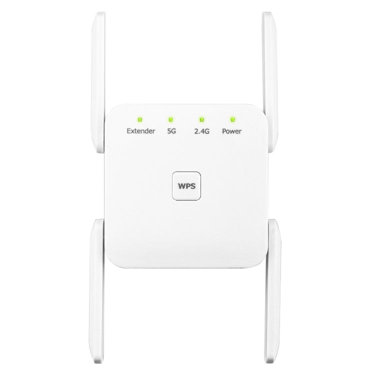 1200Mbps 2.4G / 5G WiFi Extender Booster Repeater Supports Ethernet Port White UK Plug - Broadband Amplifiers by PMC Jewellery | Online Shopping South Africa | PMC Jewellery | Buy Now Pay Later Mobicred