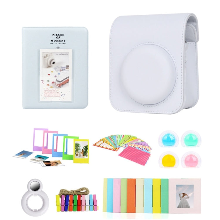 For Polaroid Mini12 7 in 1 Photo Album Sticker Photo Frame Camera Bag, Color: White - Leather Bag by PMC TechLife | Online Shopping South Africa | PMC TechLife | Buy Now Pay Later Mobicred