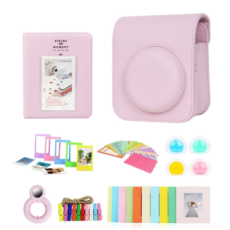 For Polaroid Mini12 7 in 1 Photo Album Sticker Photo Frame Camera Bag, Color: Pink - Leather Bag by PMC TechLife | Online Shopping South Africa | PMC TechLife | Buy Now Pay Later Mobicred
