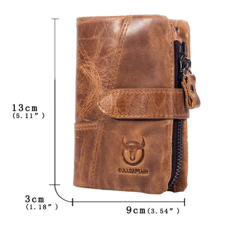 BULL CAPTAIN 01 RFID Anti-theft Multifunctional Cowhide Vertical Detachable Men Wallet(Coffee) - free shipping - PMC TechLife - Order now!
