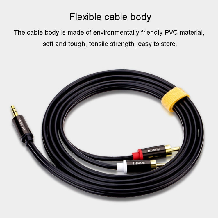 JINGHUA 1 In 2 3.5mm Audio Cable  3.5mm To 2RCA Double Lotus Computer Speaker Cell Phone Plug Cable, Length: 10m - free shipping - PMC TechLife - Order now!