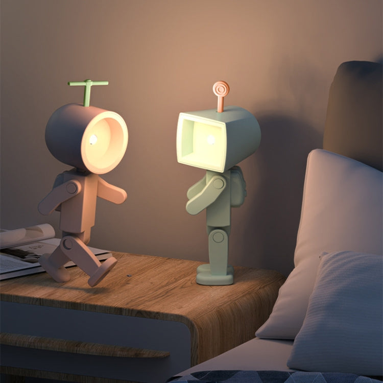 Mini Astronaut Magnetic LED Night Light Desktop Building Block Ornaments Desk Lamp, Color: Round White - Bedside Light by PMc TechLife | Online Shopping South Africa | PMc TechLife | Buy Now Pay Later Mobicred