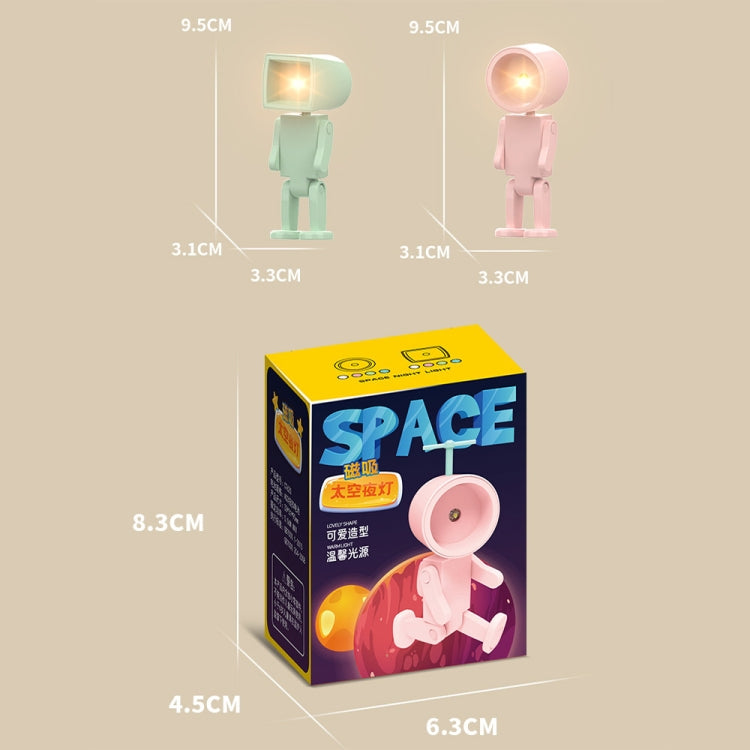 Mini Astronaut Magnetic LED Night Light Desktop Building Block Ornaments Desk Lamp, Color: Square Green - Bedside Light by PMc TechLife | Online Shopping South Africa | PMc TechLife | Buy Now Pay Later Mobicred
