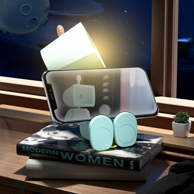 Mini Astronaut Magnetic LED Night Light Desktop Building Block Ornaments Desk Lamp, Color: Round Green - Bedside Light by PMc TechLife | Online Shopping South Africa | PMc TechLife | Buy Now Pay Later Mobicred