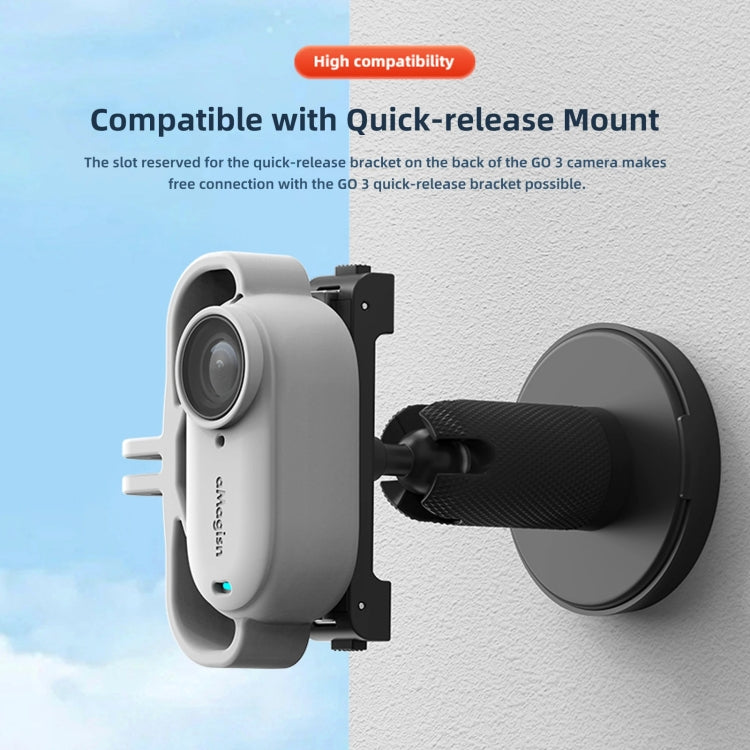 For Insta360 GO 3 AMagisn Silicone Case Camera Protective Accessories, Style: Vertical Black - Case & Bags by aMagisn | Online Shopping South Africa | PMC TechLife | Buy Now Pay Later Mobicred