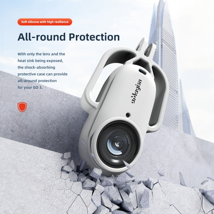 For Insta360 GO 3 AMagisn Silicone Case Camera Protective Accessories, Style: Vertical Black - Case & Bags by aMagisn | Online Shopping South Africa | PMC TechLife | Buy Now Pay Later Mobicred