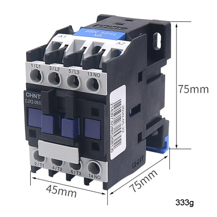 CHNT CJX2-0910 9A 220V Silver Alloy Contacts Multi-Purpose Single-Phase AC Contactor - Relays by CHNT | Online Shopping South Africa | PMC TechLife | Buy Now Pay Later Mobicred