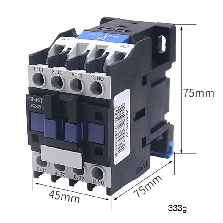 CHNT CJX2-0901 9A 220V Silver Alloy Contacts Multi-Purpose Single-Phase AC Contactor - Relays by CHNT | Online Shopping South Africa | PMC TechLife | Buy Now Pay Later Mobicred