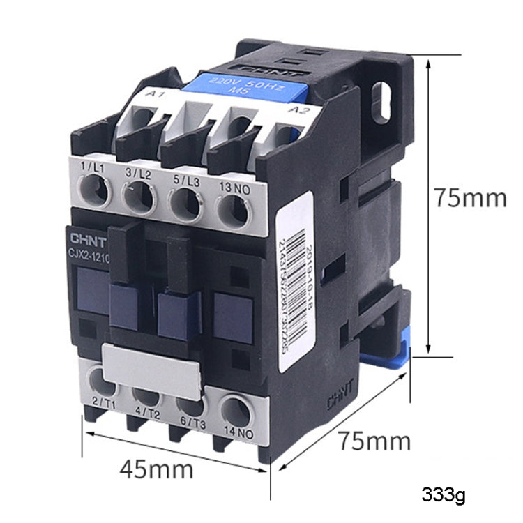 CHNT CJX2-1201 12A 220V Silver Alloy Contacts Multi-Purpose Single-Phase AC Contactor - Relays by CHNT | Online Shopping South Africa | PMC TechLife | Buy Now Pay Later Mobicred