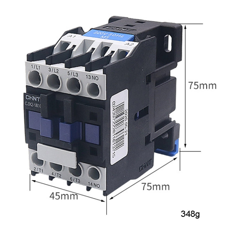 CHNT CJX2-1801 18A 220V Silver Alloy Contacts Multi-Purpose Single-Phase AC Contactor - Relays by CHNT | Online Shopping South Africa | PMC TechLife | Buy Now Pay Later Mobicred