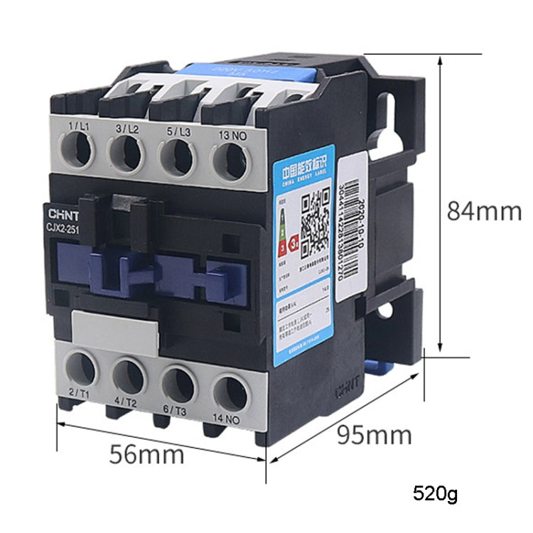 CHNT CJX2-2510 25A 220V Silver Alloy Contacts Multi-Purpose Single-Phase AC Contactor - Relays by CHNT | Online Shopping South Africa | PMC TechLife | Buy Now Pay Later Mobicred