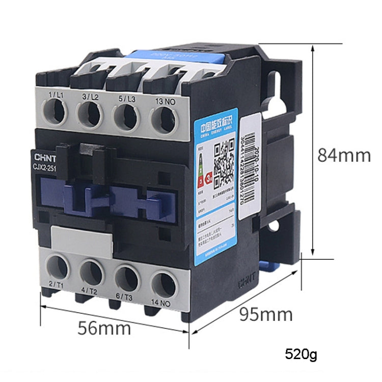 CHNT CJX2-2501 25A 220V Silver Alloy Contacts Multi-Purpose Single-Phase AC Contactor - Relays by CHNT | Online Shopping South Africa | PMC TechLife | Buy Now Pay Later Mobicred