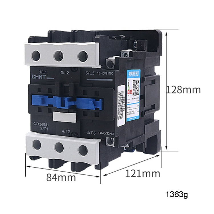 CHNT CJX2-9511 95A 220V Silver Alloy Contacts Multi-Purpose Single-Phase AC Contactor - free shipping - PMC TechLife - Order now!