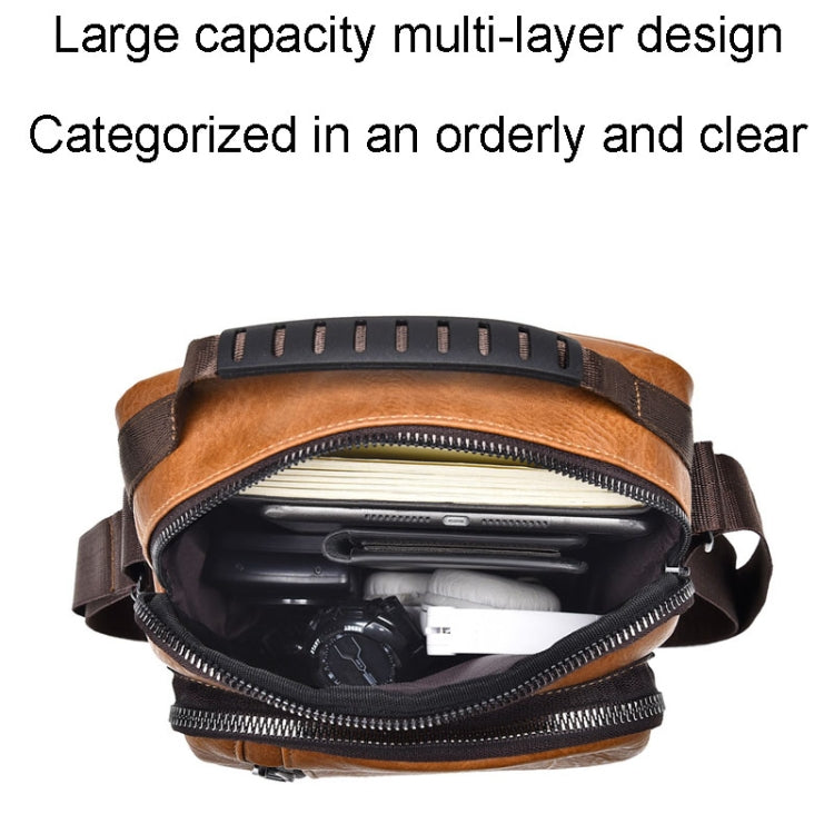 WEIXIER D288 Large Capacity Casual Crossbody Bag Business Waterproof Single Shoulder Packs(Dark Brown) - Single-shoulder Bags by WEIXIER | Online Shopping South Africa | PMC TechLife | Buy Now Pay Later Mobicred
