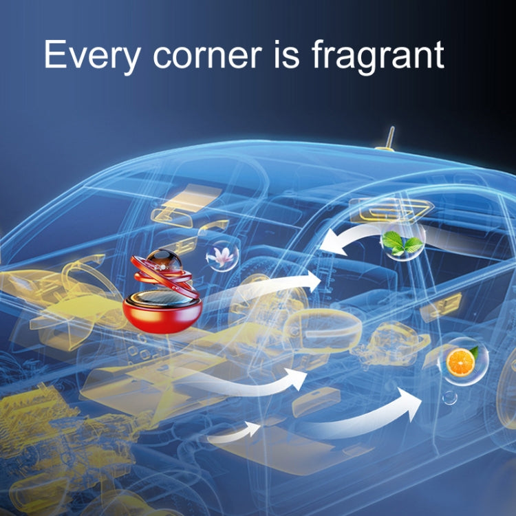 Interstellar Vast Solar Rotating Car Aromatherapy Ornaments, Color: Red - free shipping - PMC Jewellery - Order now!