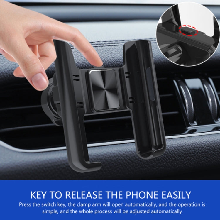 Car Air Outlet Rotatable Snap-on Base Mobile Phone Navigation Bracket(Silver) - Car Holders by PMC TechLife | Online Shopping South Africa | PMC TechLife | Buy Now Pay Later Mobicred