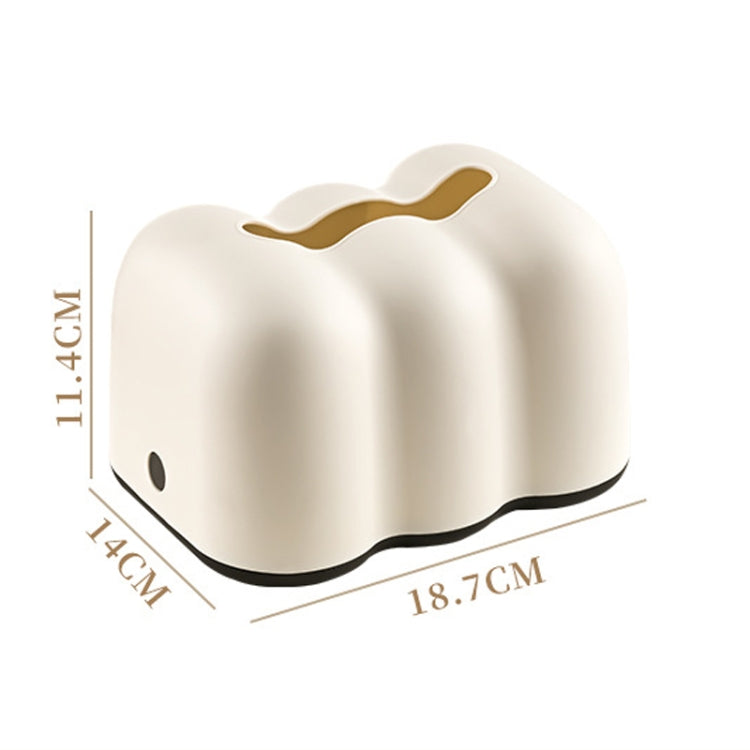 Cloud Tissue Box Tabletop Cream Style Wall Hanging Plastic Napkins Holder(White) - Storage Boxes by PMc TechLife | Online Shopping South Africa | PMc TechLife | Buy Now Pay Later Mobicred