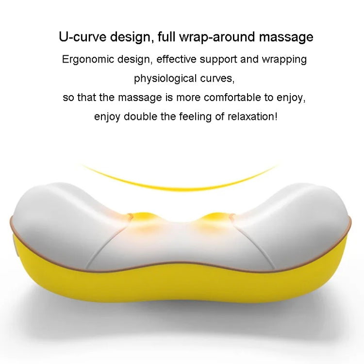Waist And Back Massager Lumbar Vertebra Car Neck Massage Pillow, Specification: Charging Model Yellow - free shipping - PMC TechLife - Order now!