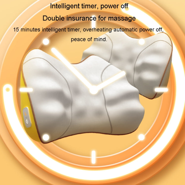 Waist And Back Massager Lumbar Vertebra Car Neck Massage Pillow, Specification: Wired Model Yellow - free shipping - PMC TechLife - Order now!