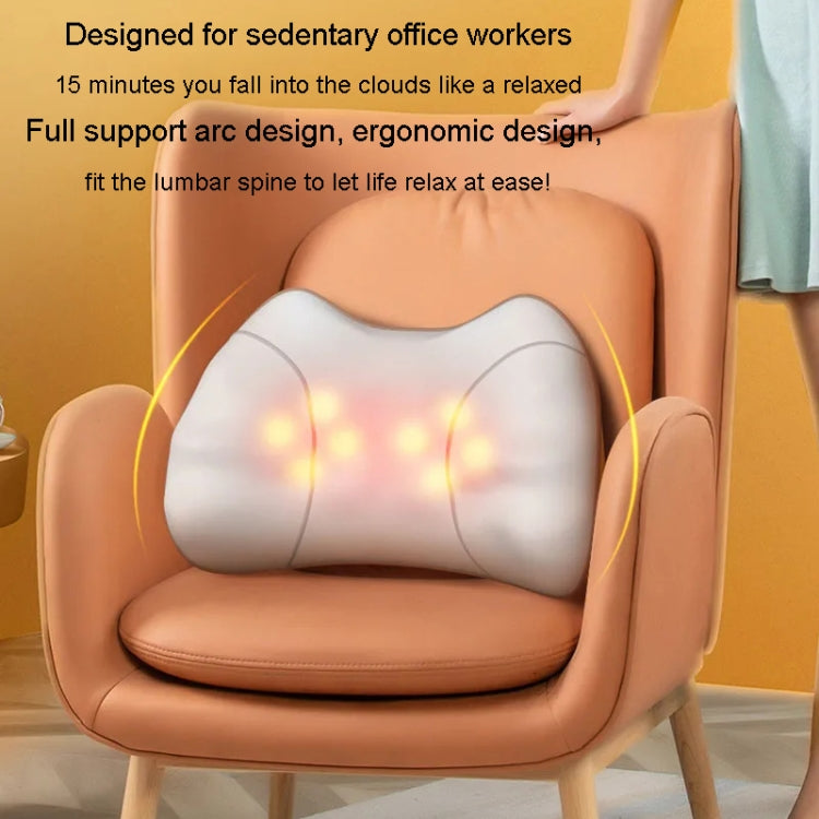 Waist And Back Massager Lumbar Vertebra Car Neck Massage Pillow, Specification: Charging Model Gray - free shipping - PMC TechLife - Order now!