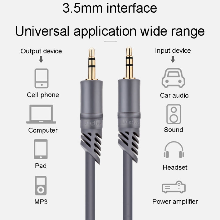 JINGHUA A240 3.5mm Male To Male Audio Cable Cell Phone Car Stereo Microphone Connection Wire, Size: 30m(Gray) - Microphone Audio Cable & Connector by JINGHUA | Online Shopping South Africa | PMC TechLife | Buy Now Pay Later Mobicred