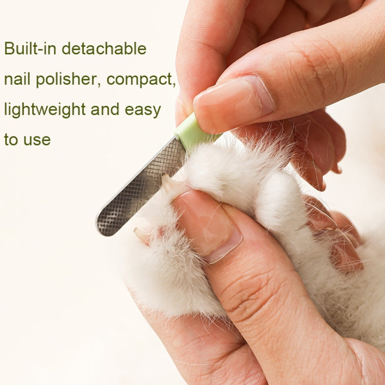 LED Pet Nail Clippers Dog and Cat Nail Clippers with Nail Polisher(Green) - Fingernail Trimmers by PMC TechLife | Online Shopping South Africa | PMC TechLife