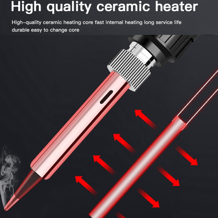 10pcs/ Set 80W Internal Heating Welding Digital Display Soldering Iron Temperature Adjustment Set, Model: Red US Plug - Electric Soldering Iron by PMc TechLife | Online Shopping South Africa | PMc TechLife | Buy Now Pay Later Mobicred