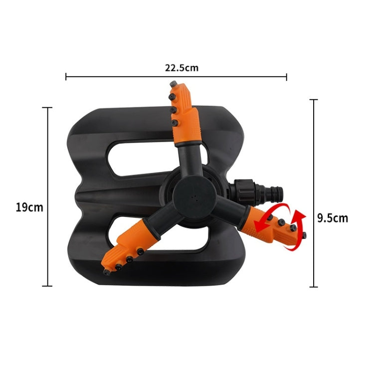 Three-prong Sprinkler Garden Lawn Rotating Sprinkler(Orange) - Watering & Irrigation by PMC TechLife | Online Shopping South Africa | PMC TechLife | Buy Now Pay Later Mobicred