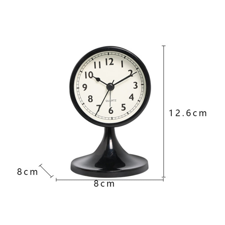 Metal Retro Silent Table Alarm Clock Student Bedside Clock With Night Light(Milk White) - Novelty Clock by PMc TechLife | Online Shopping South Africa | PMc TechLife | Buy Now Pay Later Mobicred