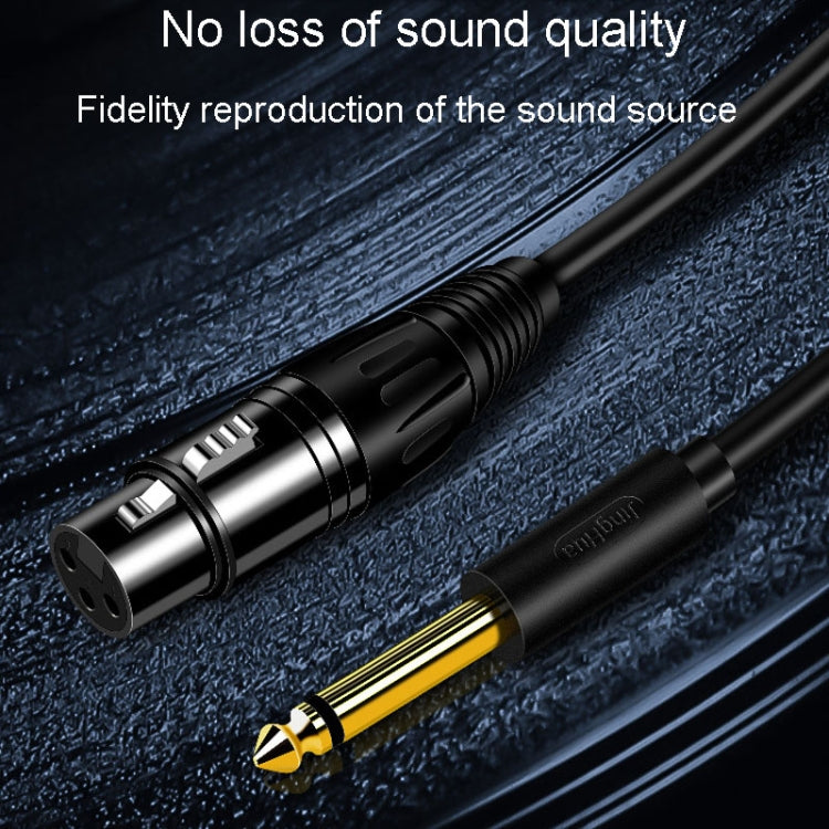 JINGHUA 6.5 Male To Female XLR Audio Cable 6.35 Three Core Balanced Microphone Mixer, Size: 10m(Black) - Microphone Audio Cable & Connector by JINGHUA | Online Shopping South Africa | PMC TechLife | Buy Now Pay Later Mobicred