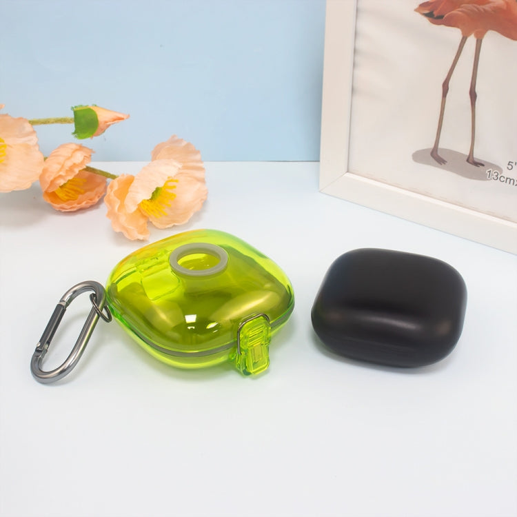 For Beats Fit Pro Transparent PC Hard Shell Earphone Protective Case with Lanyard(Transparent Yellow) - Other Case by PMC Jewellery | Online Shopping South Africa | PMC Jewellery | Buy Now Pay Later Mobicred