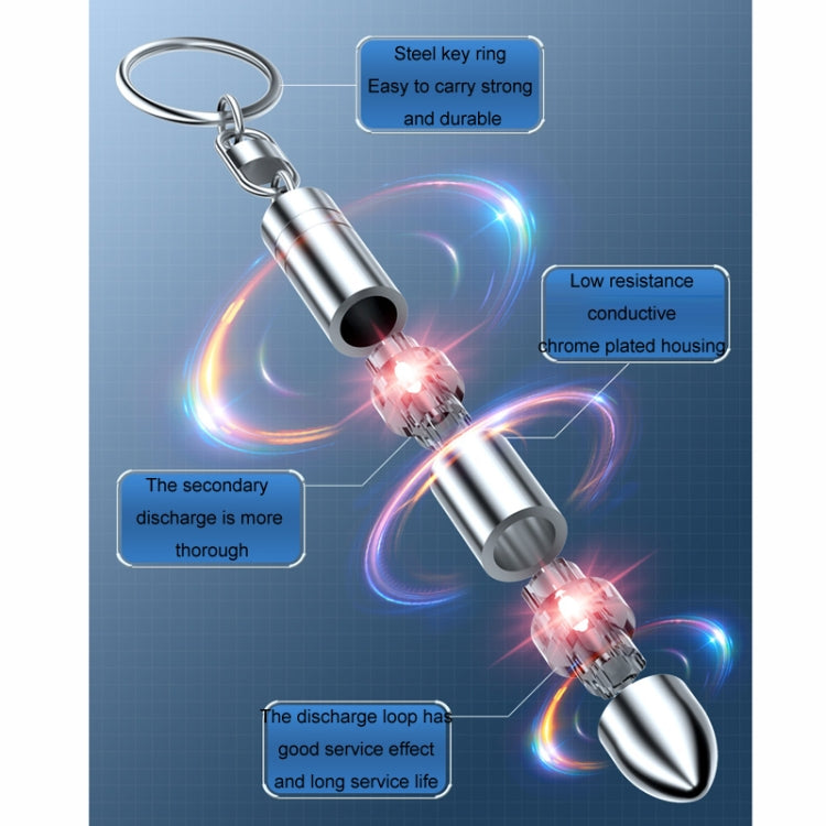 Static Elimination Car Keychain Static Discharger(Blue Upgraded) - Key Rings by PMC TechLife | Online Shopping South Africa | PMC TechLife