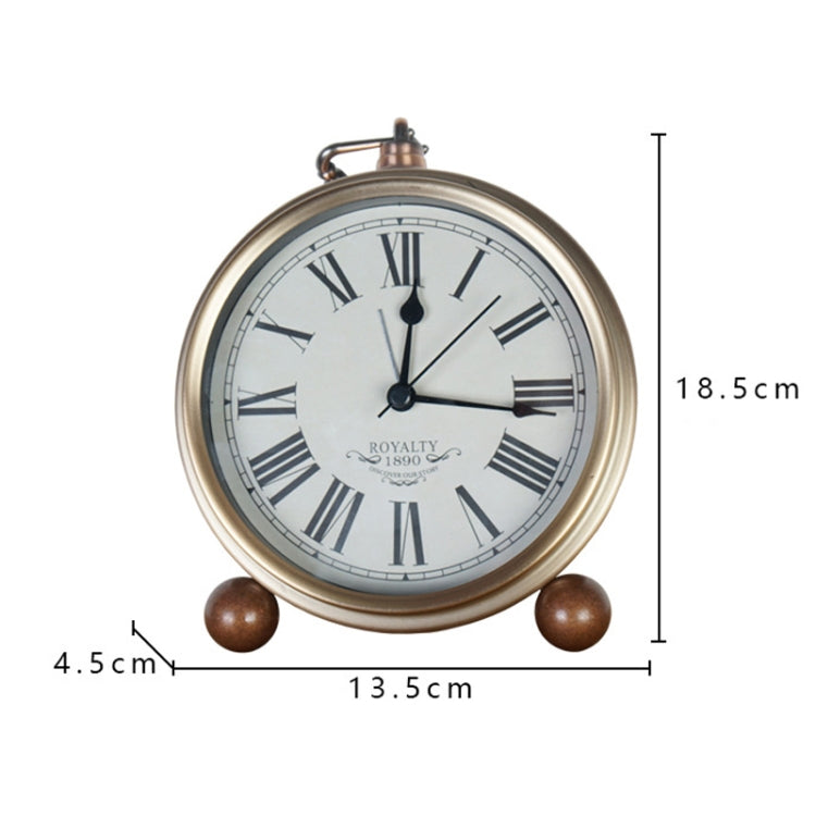 Retro Iron Alarm Clock Simple Desktop Quartz Clock, Style: Dark Red - free shipping - PMc TechLife - Order now!