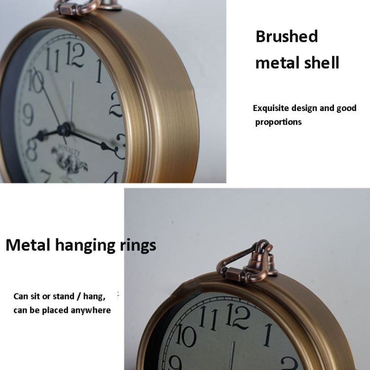 Retro Iron Alarm Clock Simple Desktop Quartz Clock, Style: Milk White - Novelty Clock by PMc TechLife | Online Shopping South Africa | PMc TechLife | Buy Now Pay Later Mobicred